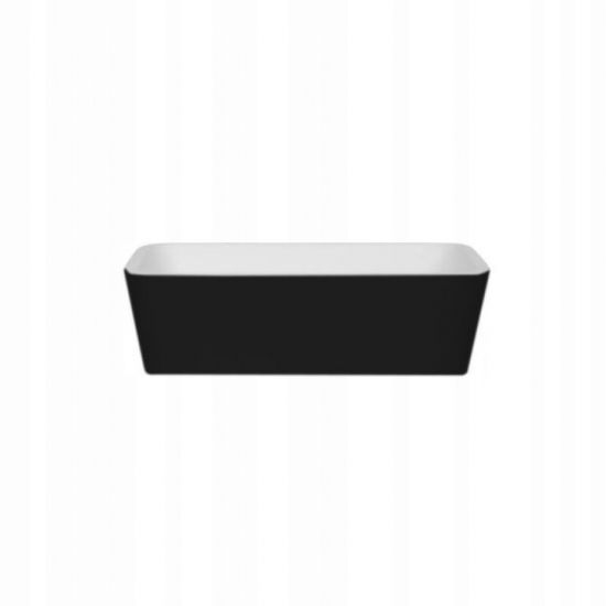 Assos S-Line B&W umywalka nablatowa prostokątna 40x50 cm biała/czarna #UMD-AP-NBNW