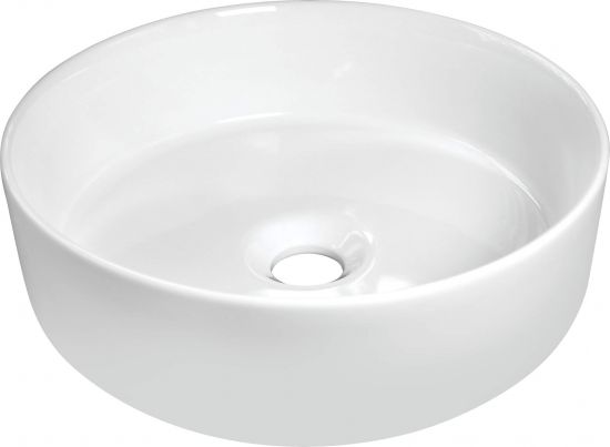 Silia umywalka nablatowa okrągła 36 cm biała CDL_6U4S