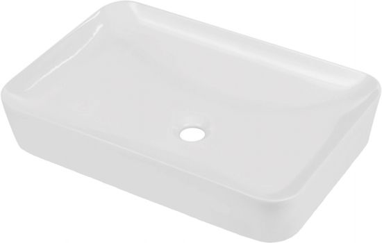 Tess umywalka nablatowa prostokątna 39x59 cm biała CDS_6U6S