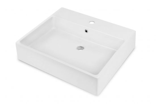 Temisto umywalka nablatowa/ścienna prostokątna 50x60 cm biała CDT_6U6S