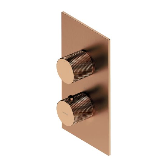 Omnires Contour bateria wannowo-prysznicowa podtynkowa termostatyczna miedź szczotkowana CT8036CPB