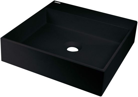 Correo umywalka nablatowa kwadratowa 40 cm czarna CQR_NU4S