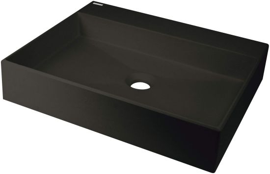 Correo umywalka nablatowa prostokątna 40x50 cm czarna CQR_NU5S