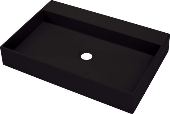 Correo umywalka nablatowa prostokątna 40x60 cm czarna CQR_NU6S