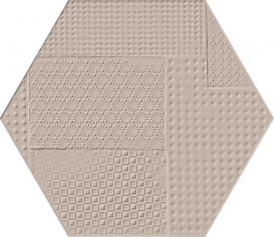 Sixty Esagona Timbro Fango Silktech 21x18,2 płytka heksagonalna