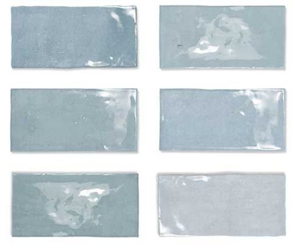 płytki ścienne cegiełka niebieska