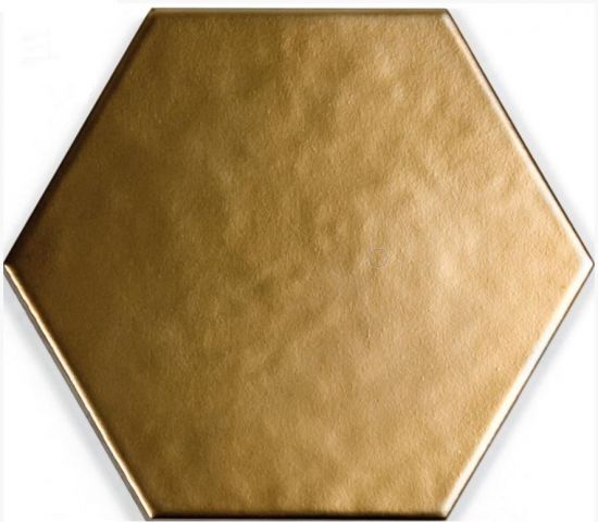 Złoty heksagon na ściane matowy haeksagon na ścianę