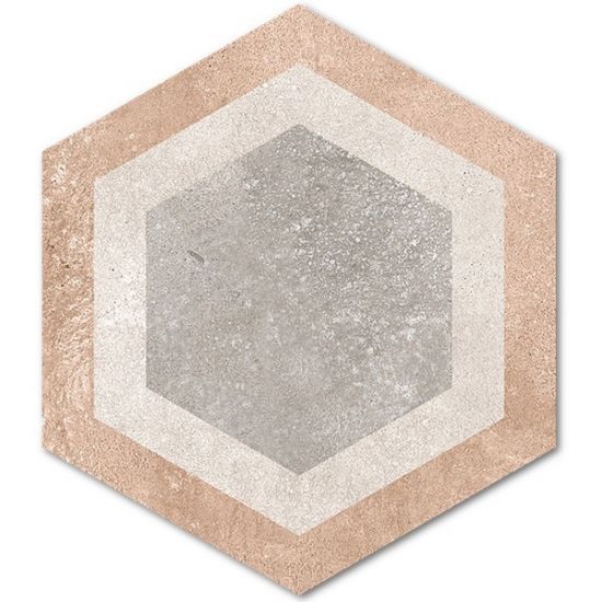 Vives płytki hexagonalne we wzory 23x26,6 płytki na podłoge ściane matowe płytki surowy beton