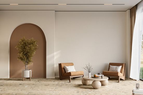 Fioranese I Ciottoli Sassi Beige Polished-Matte 90,6x90,6 płytka imitujaca lastryko