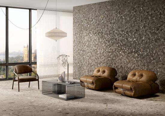 Fioranese I Ciottoli Sassi Grigio Matte 90,6x90,6 płytka imitująca lastryko