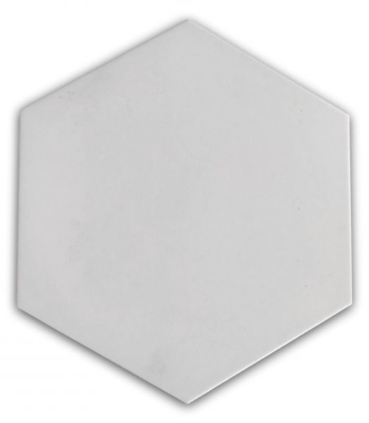 białe płytki heksagonalne