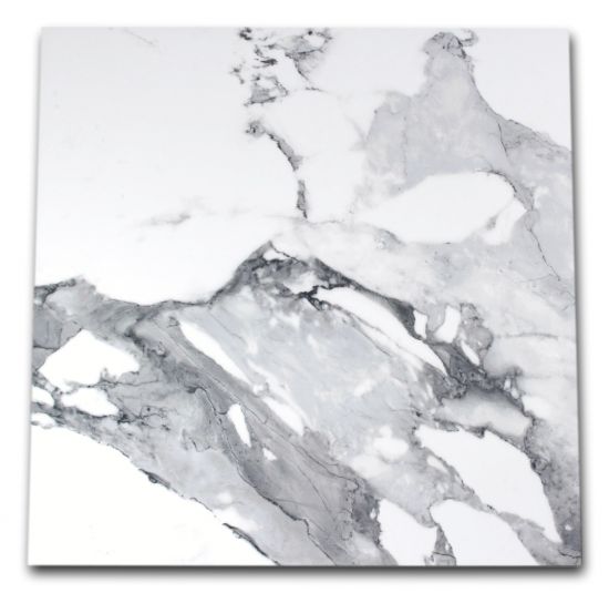 Płytka imitująca marmur biała z ciemnymi wyraźnymi smugami Crash Marble Bianco 60x60