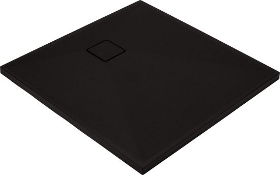 Correo brodzik kwadratowy 90x90 cm czarny KQR_N41B