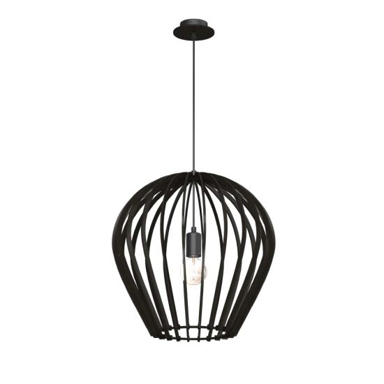 Antigo Lampa wisząca Bala - Czarna sklejka (460 mm) 5019