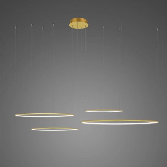 Altavola Lampa wisząca Ledowe Okręgi No.4 100cm 3k złota ściemnialna LA084 CO4_100_in_3k_gold_dimm