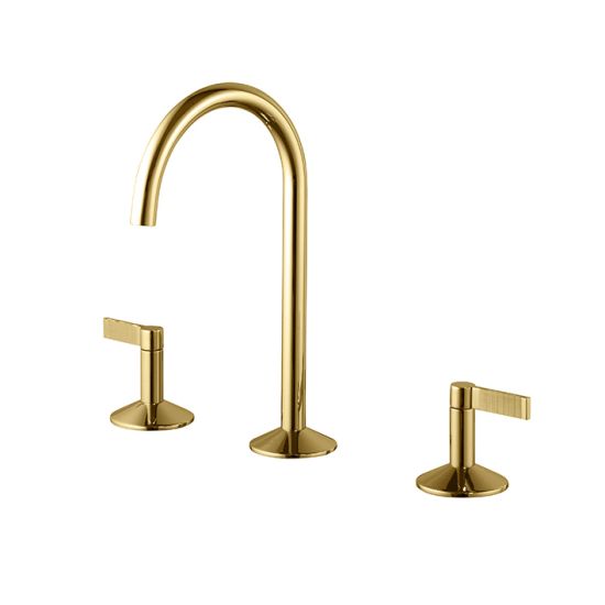 Lignage Luxe bateria umywalkowa 3-otworowa złoty 100241754