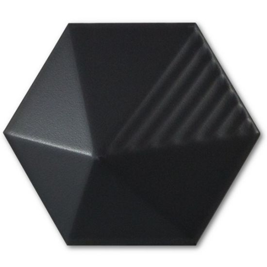 equipe hexagon na ściane połysk nowoczesna łazienki kafelki 3D czarne