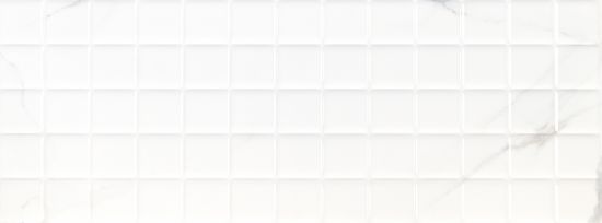 biały dekor łazienkowy calacatta aparici Marbox Calacatta Square Brillo 45x120