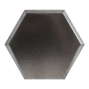 wow design metalizowane srebne heksagony płytki