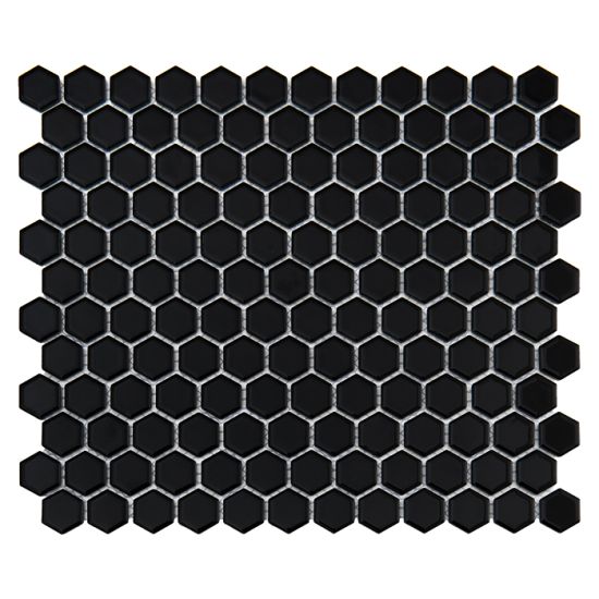 Mini Hexagon Black 26x30 mozaika dekoracyjna