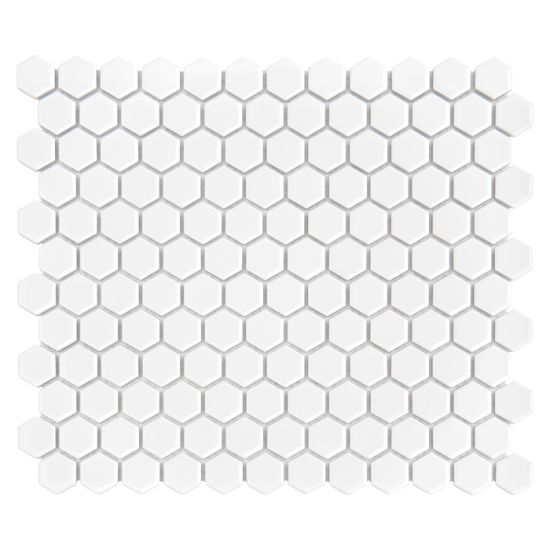 Mini Hexagon White 26x30 mozaika dekoracyjna