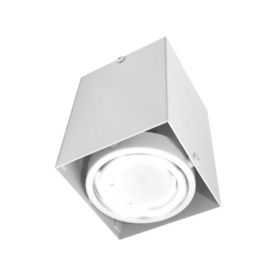 LAMPA SUFITOWA BLOCCO BIAŁA 1x7W GU10 LED minimalistyczna Milagro