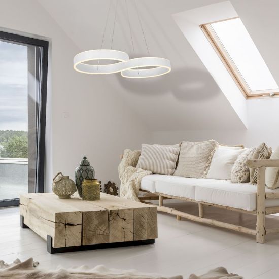 Lampa wisząca Infinity white 60W LED nowoczesna milagro