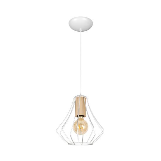 Lampa wisząca Will white 1xE27 nowoczesna milagro