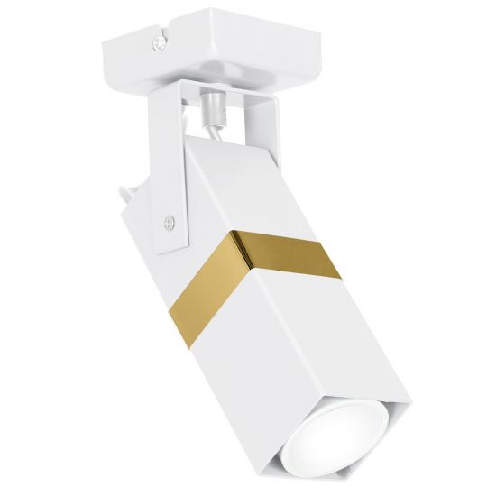 Kinkiet Vidar white/gold 1xGU10 minimalistyczny milagro