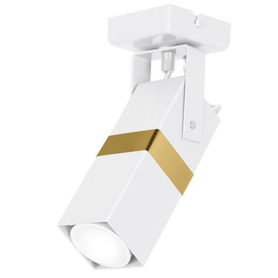 Kinkiet Vidar white/gold 1xGU10 minimalistyczny milagro