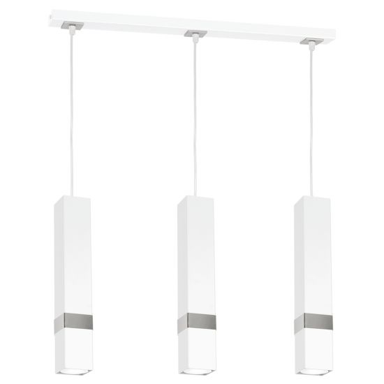 Lampa wisząca Vidar white/chrome 3xGU10 minimalistyczna milagro