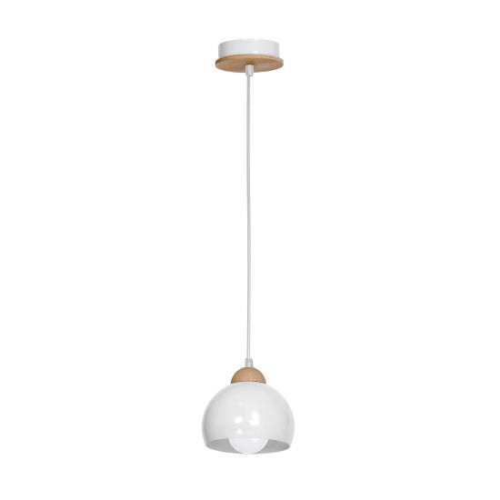 Lampa wisząca DAMA WHITE 1xE27 minimalistyczna Milagro