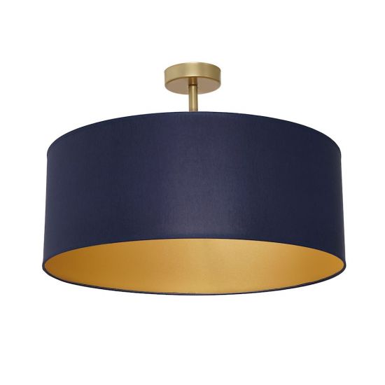 Lampa sufitowa Ben navy blue/gold 3xE27 klasyczna milagro