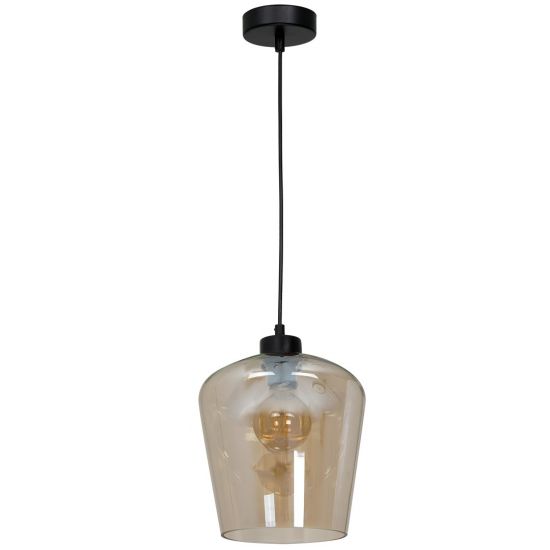 Lampa wisząca Santiago amber 1xE27 minimalistyczna milagro