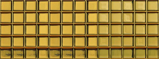 złote płytki dekoracyjne dekor łazienkowe Montblanc Square Gold Aparici