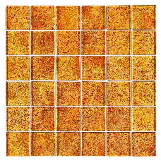 Dunin pomarańczowa mozaika na ściane mozaika szklana błyszcząca mozaika
