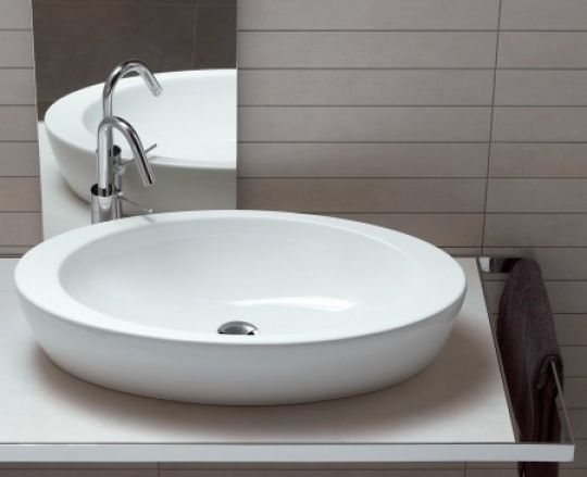 hatria umywalka nablatowa owalna łazienka ceramika