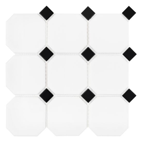 Octagon White 95 30,1x30,1 mozaika dekoracyjna