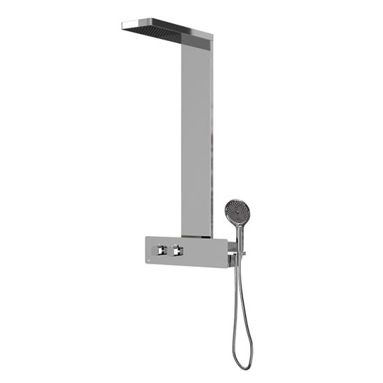 Oxo zestaw prysznicowy termostatyczny z deszczownicą inox lustro 100333800
