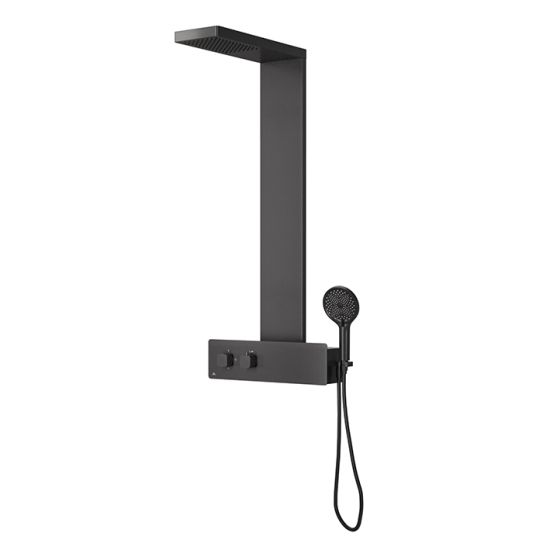 Oxo zestaw prysznicowy z deszczownicą czarny mat 100333801