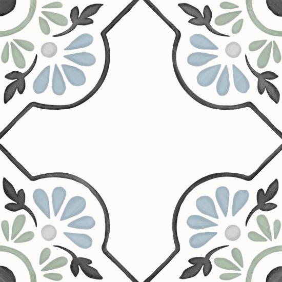 Tanger Blue Petals 12,3x12,3 płytka dekoracyjna