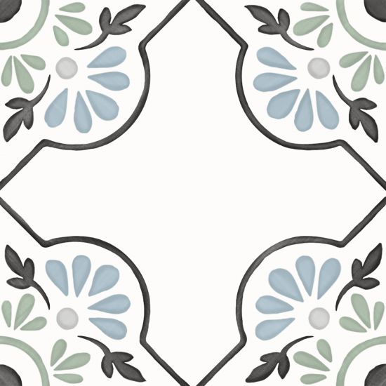Tanger Blue Petals 12,3x12,3 płytka dekoracyjna
