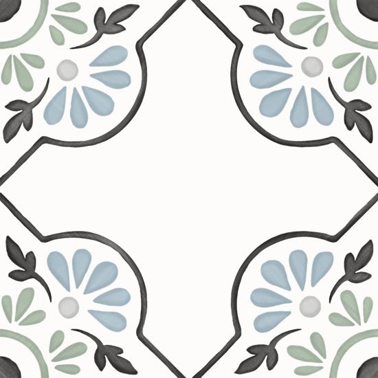 Tanger Blue Petals 12,3x12,3 płytka dekoracyjna