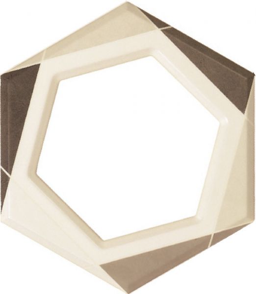 Fanal hexagon na ściane płytka drewnopodonma 25x22 łazienka w drewnie
