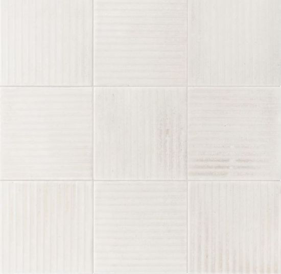 home kwadratowe płytki strukturalne w kolorze białym matowe