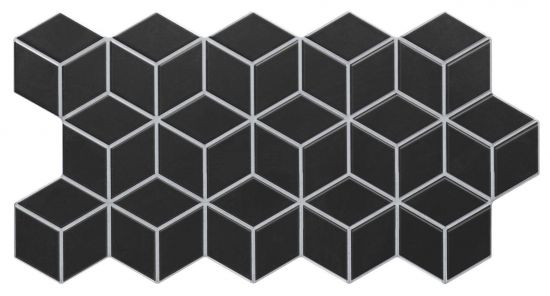 Rhombus Colour Black 26,5x51 płytki dekoracyjne