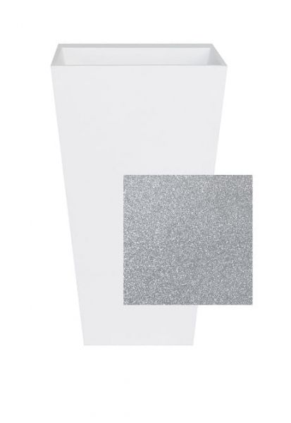 Vera Glam umywalka wolnostojąca prostokątna 40x50 cm srebrna #UMD-V-WOS