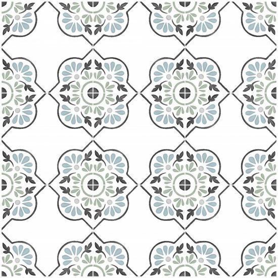 kompozycja płytek dekoracyjnych Peronda/Harmony Tanger Blue Petals 12,3x12,3