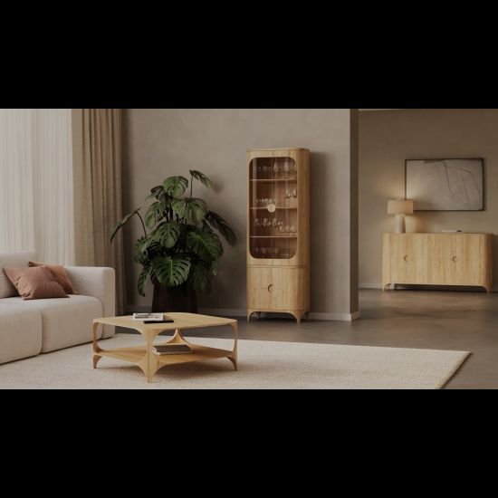 Table Elena witryna dąb naturalny SBG1-O39  salon