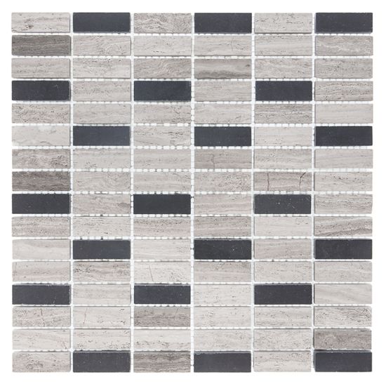 Woodstone Grey Block Mix 48 30,5x30,5 mozaika dekoracyjna